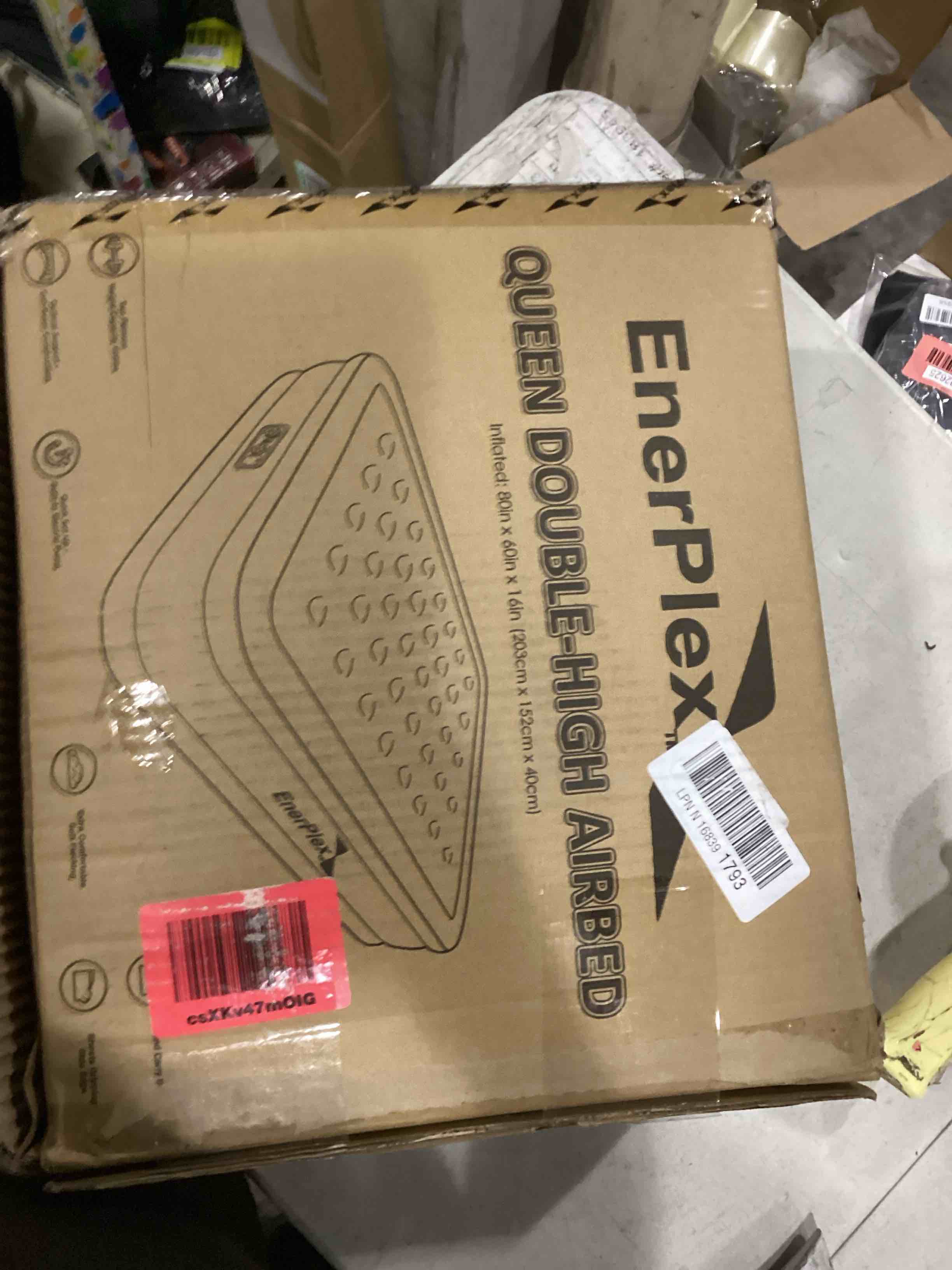 EnerPlex Air Mattress with Built-in Pump - Double Height Inflatable Mattress for Camping, Home & Portable Travel - Durable Blow Up Bed with Dual Pump - Easy to Inflate/Quick Set UP