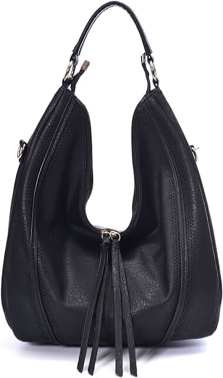 Hobo Bags for Women Large Handbags Designer Purses PU Leather Oversized Crossbody Shoulder Totes Stylish Black