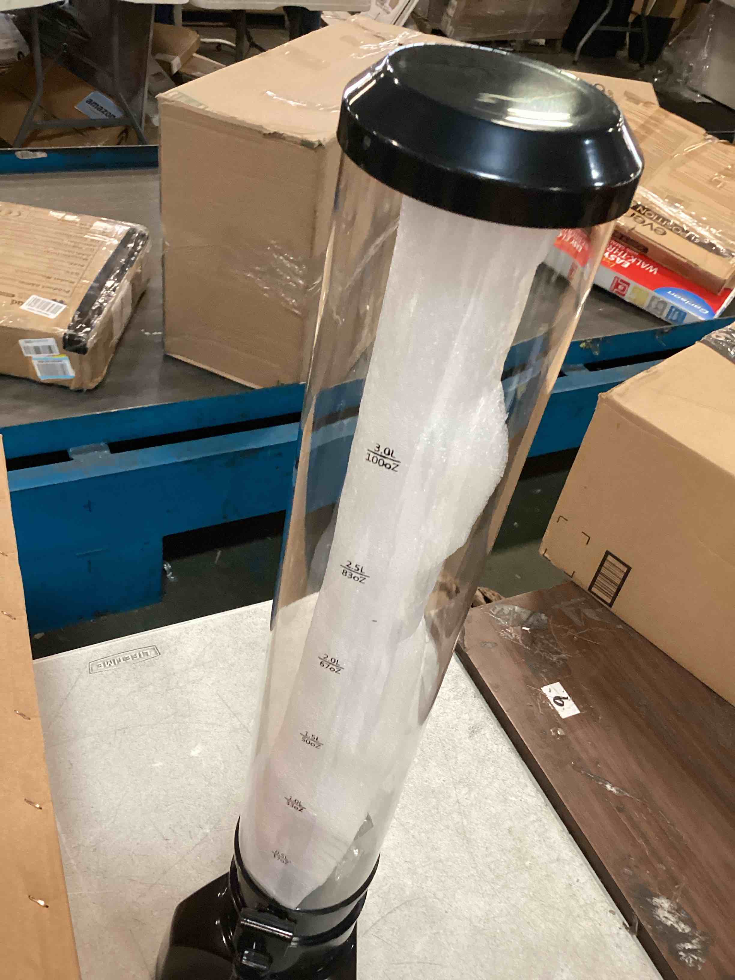 Beer Tower Dispenser, 3L/ 100oz Beverage Tower Dispenser Clear Tabletop Liquor Juice Margarita Mimosa Drink Tower Dispenser with Removable Ice Tube & Stainless Steel Tap, for Home Bar Party Outdoor