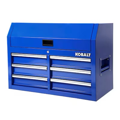 Kobalt 35.6-in W x 24.8-in H 6-Drawer Steel Tool Chest (Blue)