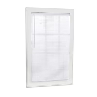 Project Source Light Filtering 1-in Slat Width 47-in x 64-in Cordless White Vinyl Light Filtering