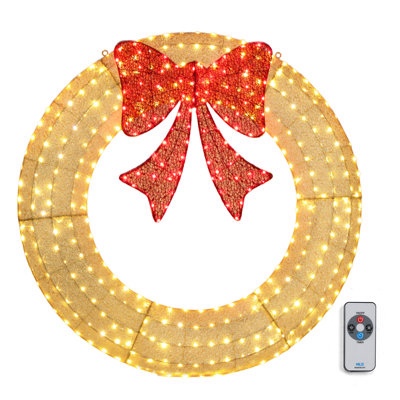 Faux Lighted Wreath