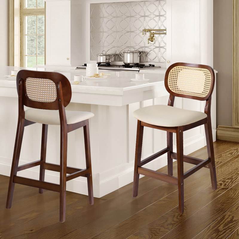 ( 3 chair)25" PU Upholstered Counter Height Bar Stool