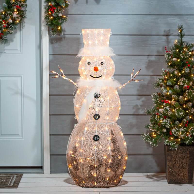 4 Ft. Indoor And Outdoor Illuminating White Snowman