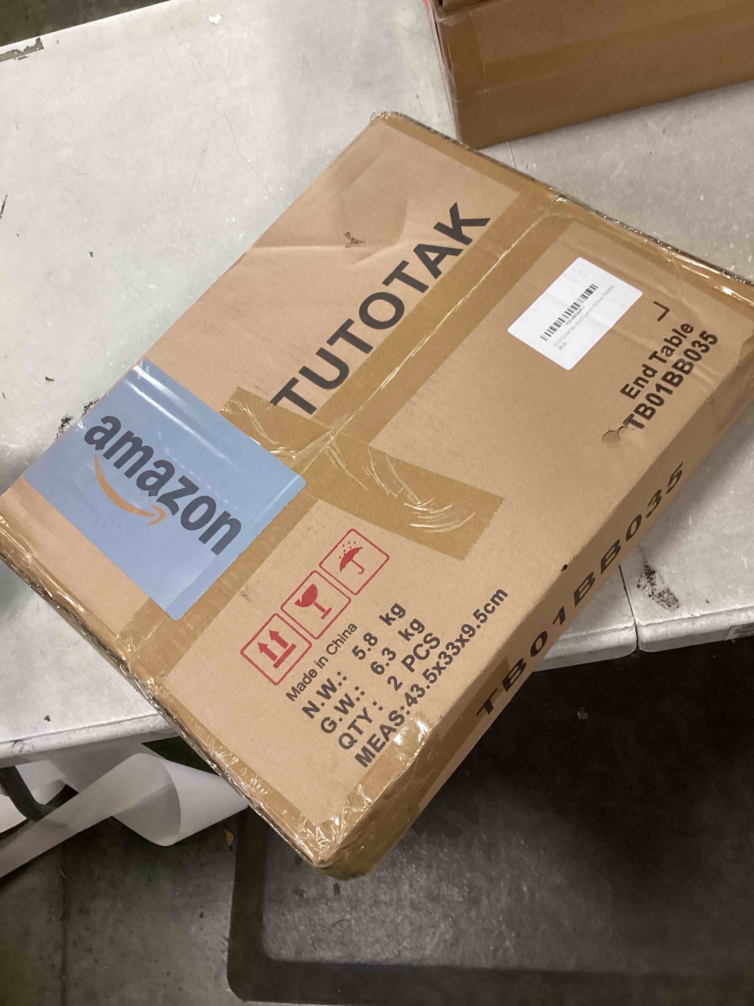 TUTOTAK End Table, Set of 2, Side Table, Nightstand, 2-Tier Storage Shelf, Sofa Table for Small Space, Living Room, Bed Room TB01BB035