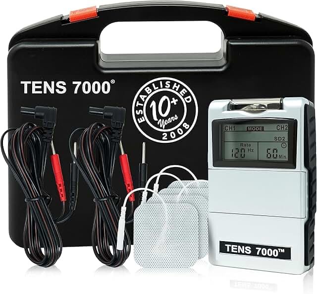 TENS 7000 Digital TENS Unit with Accessories - TENS Unit Muscle Stimulator for Back Pain Relief, Shoulder Pain Relief, Neck Pain, Sciatica Pain Relief, Nerve Pain Relief