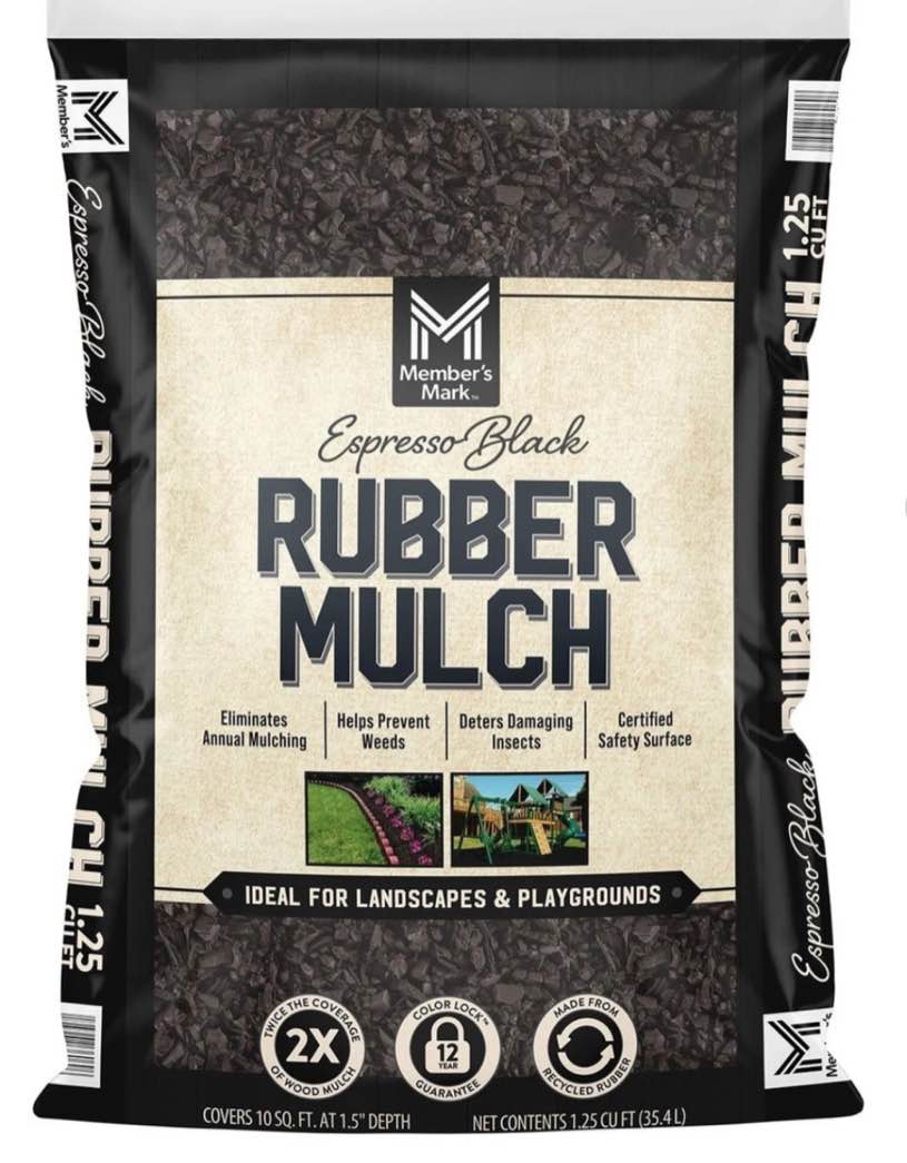 Member's Mark Rubber Mulch, Espresso Black 1.25 cu. ft.