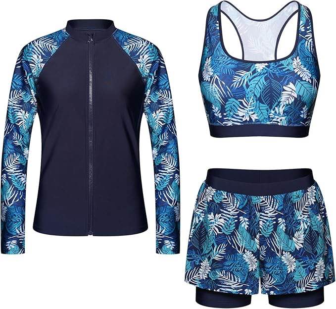 Stratuxx Kaze Yüzmek Döküntü Koruyucu Uzun Kollu Mayo Gömlekleri UPF 50+ UV Koruma Kad?nlar ve Genç K?z için Rashguard