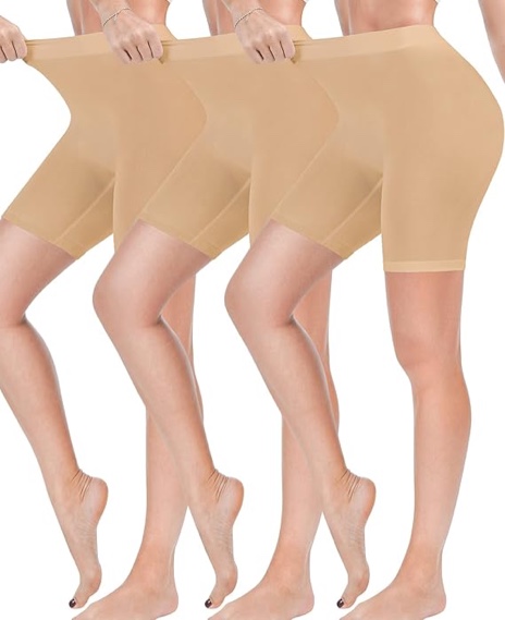 Reamphy 3 Pack Slip Shorts for Women Under Dress,Comfortable Smooth Yoga Shorts,Workout Biker Shorts