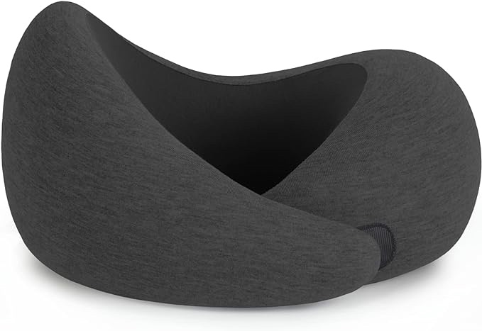 Ostrichpillow Go Neck Pillow - Premium Memory Foam Travel Pillow, 360º Ergonomic Design, Asymmetrical Sides, Travel Bag Included, Washable Modal Cover