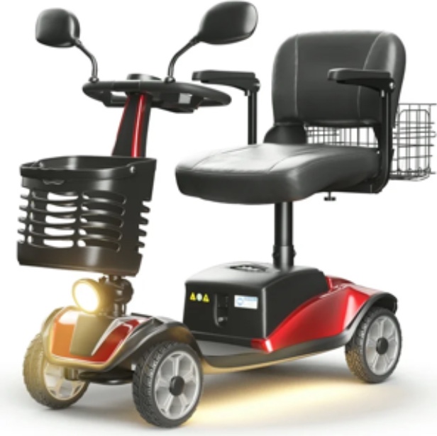 SACVON Upgrade 4 Wheel Mobility Scooter for Seniors, Foldable Powered Mobile Wheelchair for Adult 330lbs