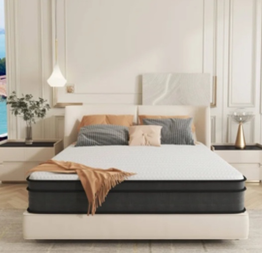 Queen Mattress, Memory Foam Mattress Queen Size, 10 Inch Hybrid Mattress in a Box with Individual Pocket Spring for Motion Isolation & Silent Sleep, CertiPUR-US