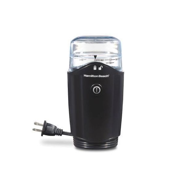 Hamilton Beach Coffee Grinder Black - 80410: Electric Blade Grinder for Coffee Beans, Medium Grind, 12 Cup Capacity