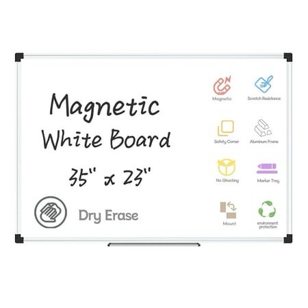 X BOARD Magnetic White Board 35 X 23 Dry Erase Board Large Marker Whiteboard Office Board for Wall