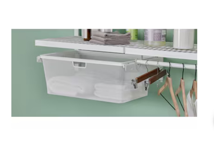 Origin 21 Edda 23.78-in x 9.14-in x 15.75-in White Large Wire Drawer Kit