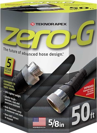 Teknor 50 Ft Zero-g TEK400150PDQ Lightweight Kink-Free Garden Hose