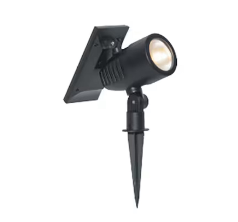 Harbor Breeze 60LM Solar Flood Light 0.6-Watt Black Solar LED Flood Light