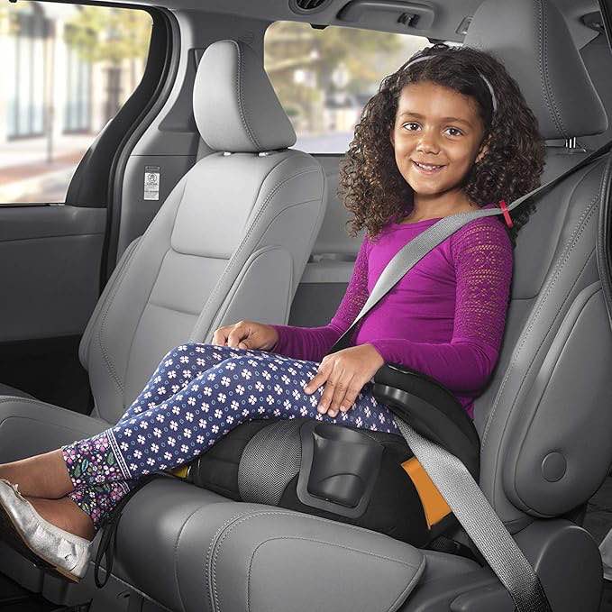 Chicco GoFit Plus Backless Booster Car Seat with LATCH Attachment and Quick-Release LATCH Removal, Portable Travel Booster Seat for children 40-110 lbs. | Iron/Black