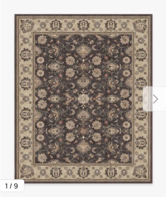 Ruggable Odette Dark Wood Rug 8x10 WASHABLE 