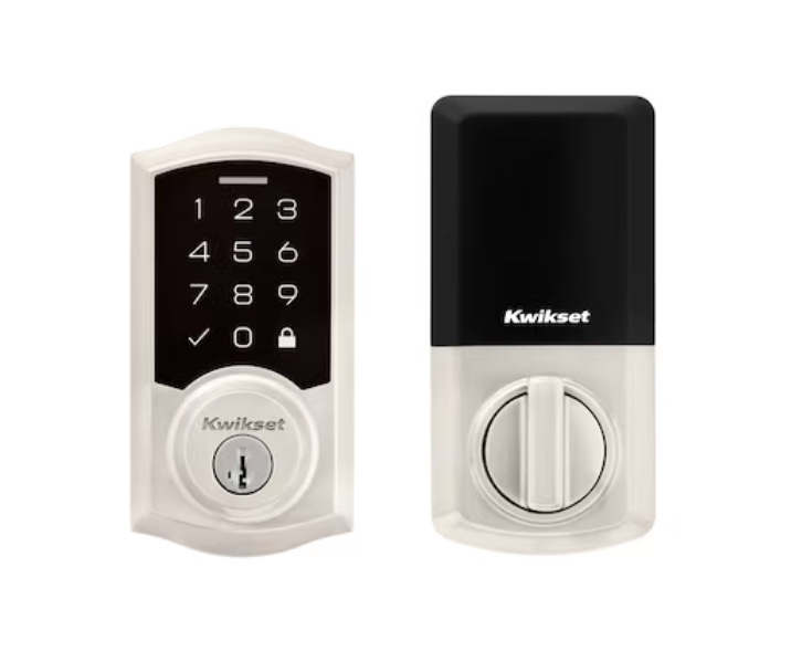 Kwikset Touchpad 270 SmartCode Satin Nickel Electronic Deadbolt Smartkey with Keypad