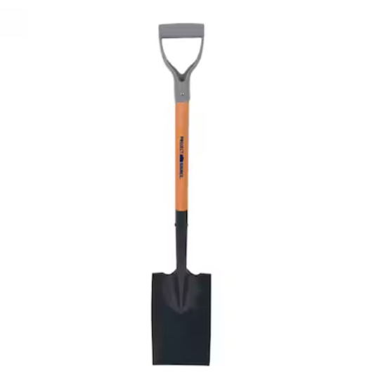 Project Source 20-in Wood D-Handle Garden Spade 8206