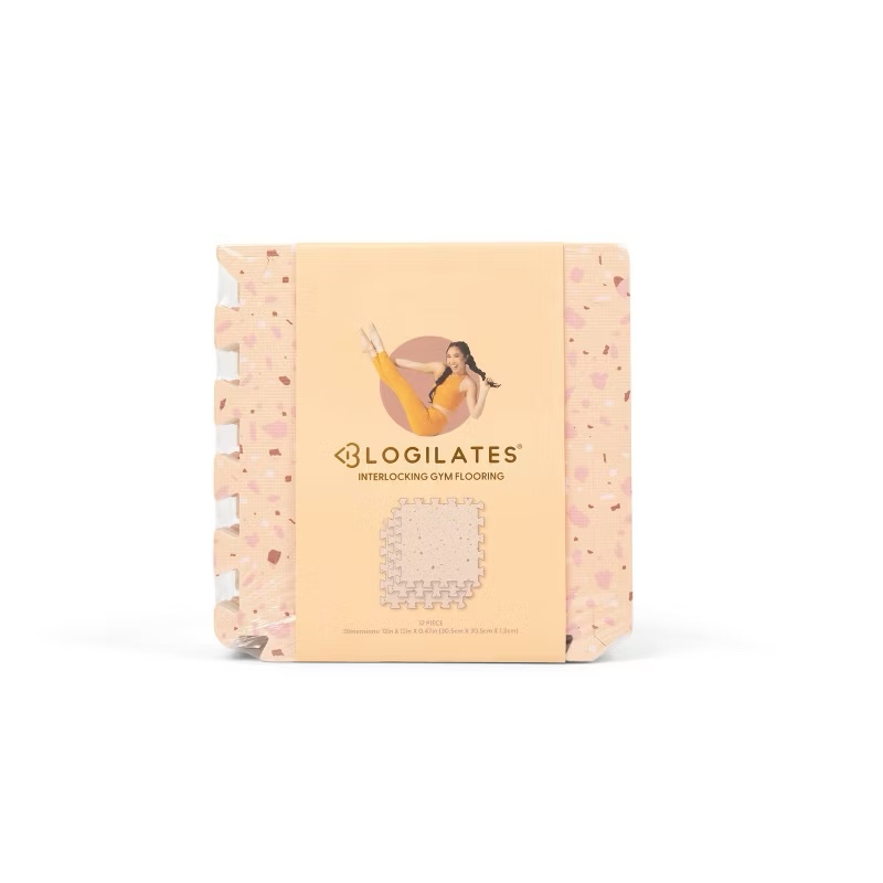 Blogilates Home Interlocking Gym Flooring - Blush