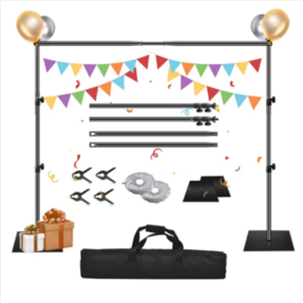 IN-A-ZOLRK 6.5x10 ft Metal, Plastic Backdrop Stand, Birthday, Rainbow