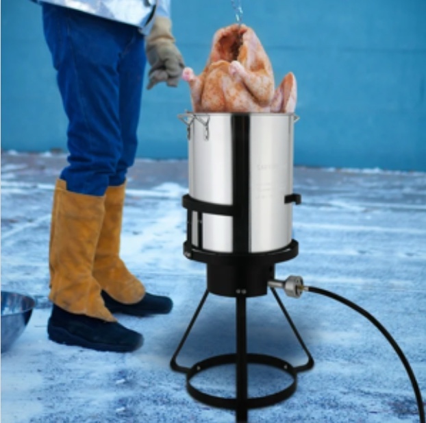 Ktaxon Propane Outdoor Fryer Aluminum Frying/Boiling Turkey Fryer Pot 30QT