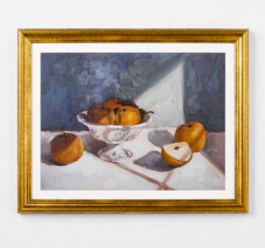 20"x16" Fruit Still Life Framed Wall Art - Threshold™ designed with Studio McGee: Gold Frame, Modern Decor
