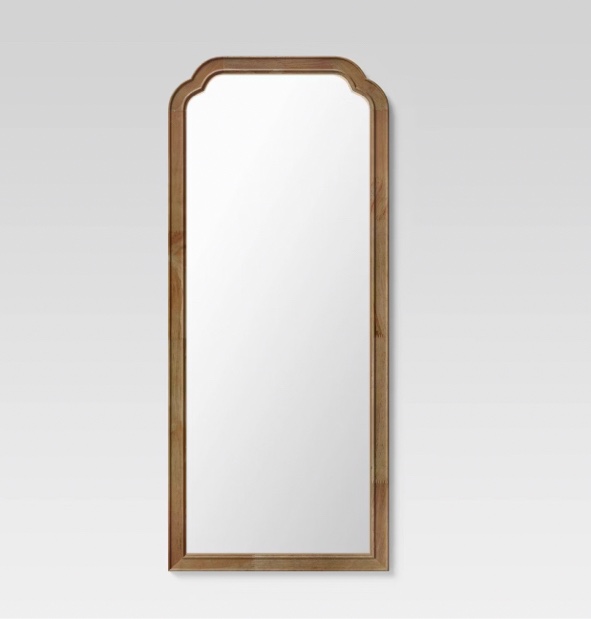 30" x 70" Oversize Leaner French Country Wood Mirror Natural - Threshold™