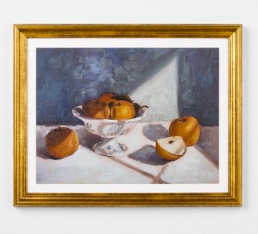 20"x16" Fruit Still Life Framed Wall Art - Threshold™ designed with Studio McGee: Gold Frame, Modern Decor