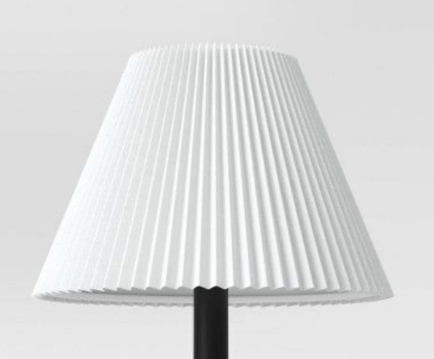 Large Pleated Lamp Shade White - Threshold™: Cotton Empire, Slip Uno Fitter, No Assembly Required