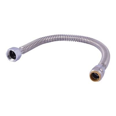 SharkBite Max 24-in 3/4-in Push-to-connect Inlet x 1-in FIP Outlet Corrugated Stainless Steel 