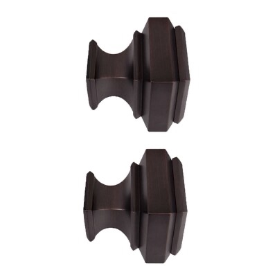 allen + roth 2-Pack Oil Rubbed Bronze Aluminum Curtain Rod Finials