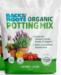 Back to the Roots 6qt Organic Potting Mix All Purpose: OMRI Certified, for Patio & Garden