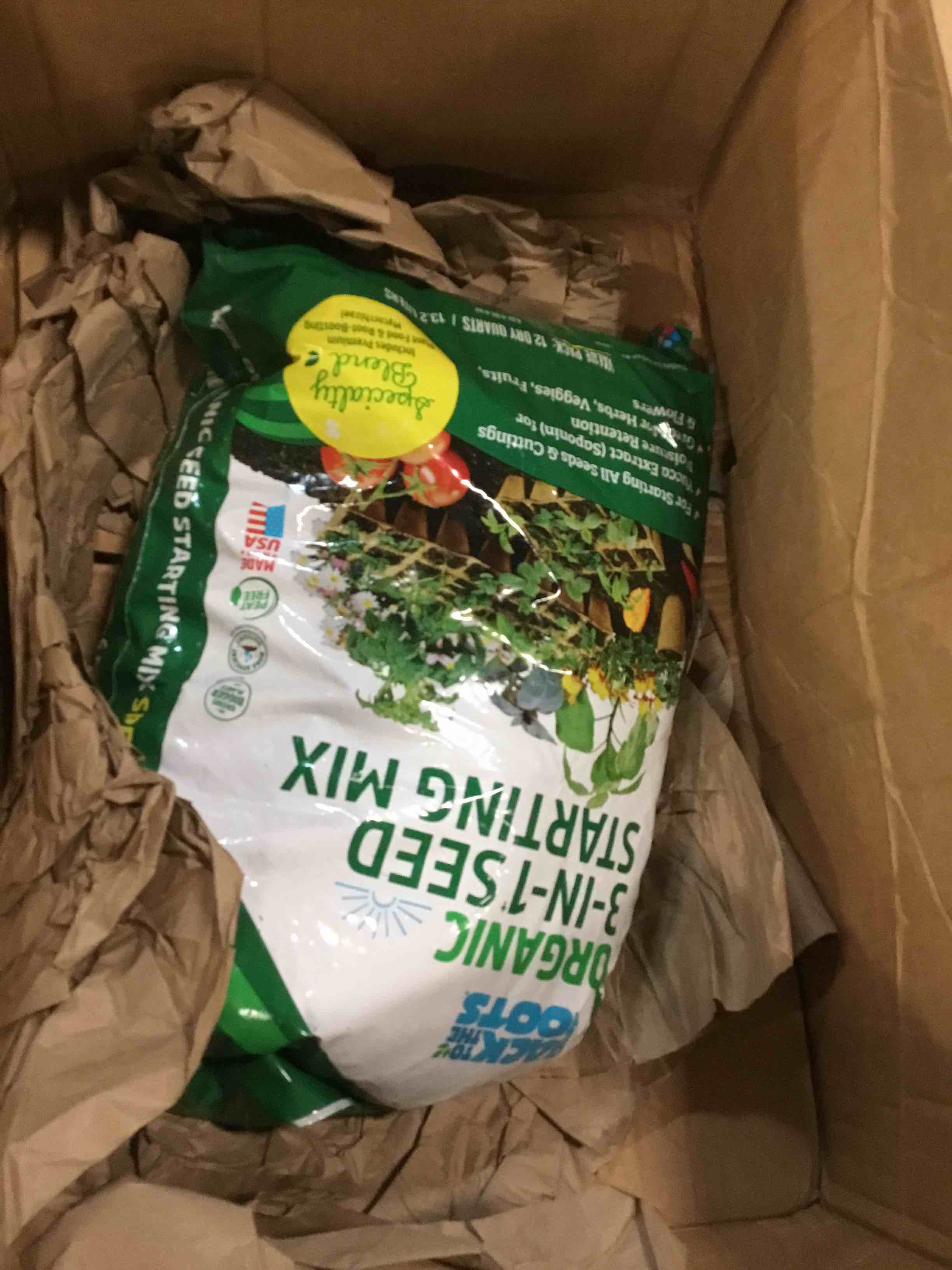 Back to the Roots 3in1 Seed Starting Mix 12 Quarts, 100 Organic