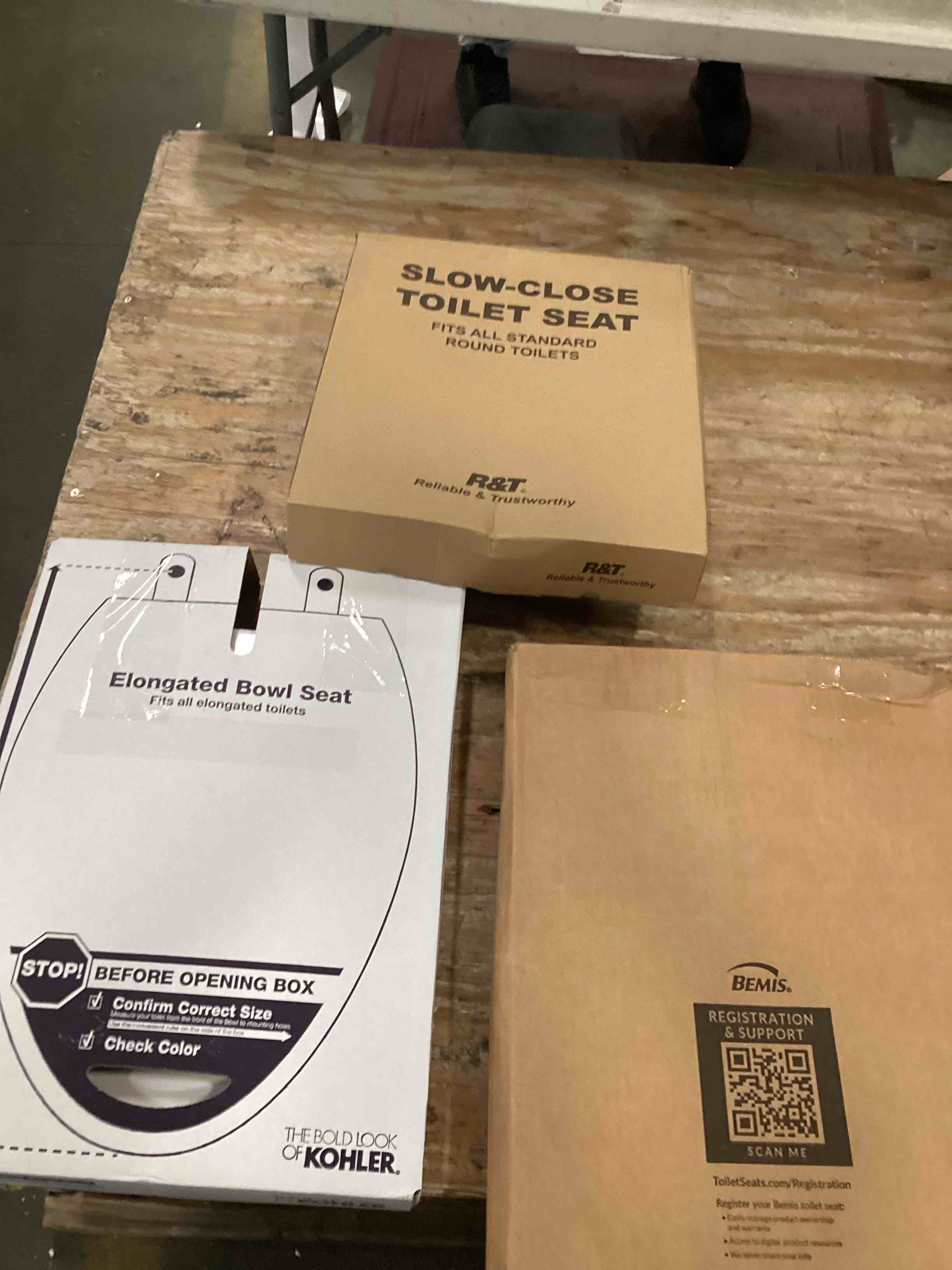 assorted toilet seats 