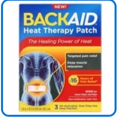 Backaid Heat Therapy Patch, Wide for Lower Back and Hip Pain Relief, 4 x 10", 3 CT