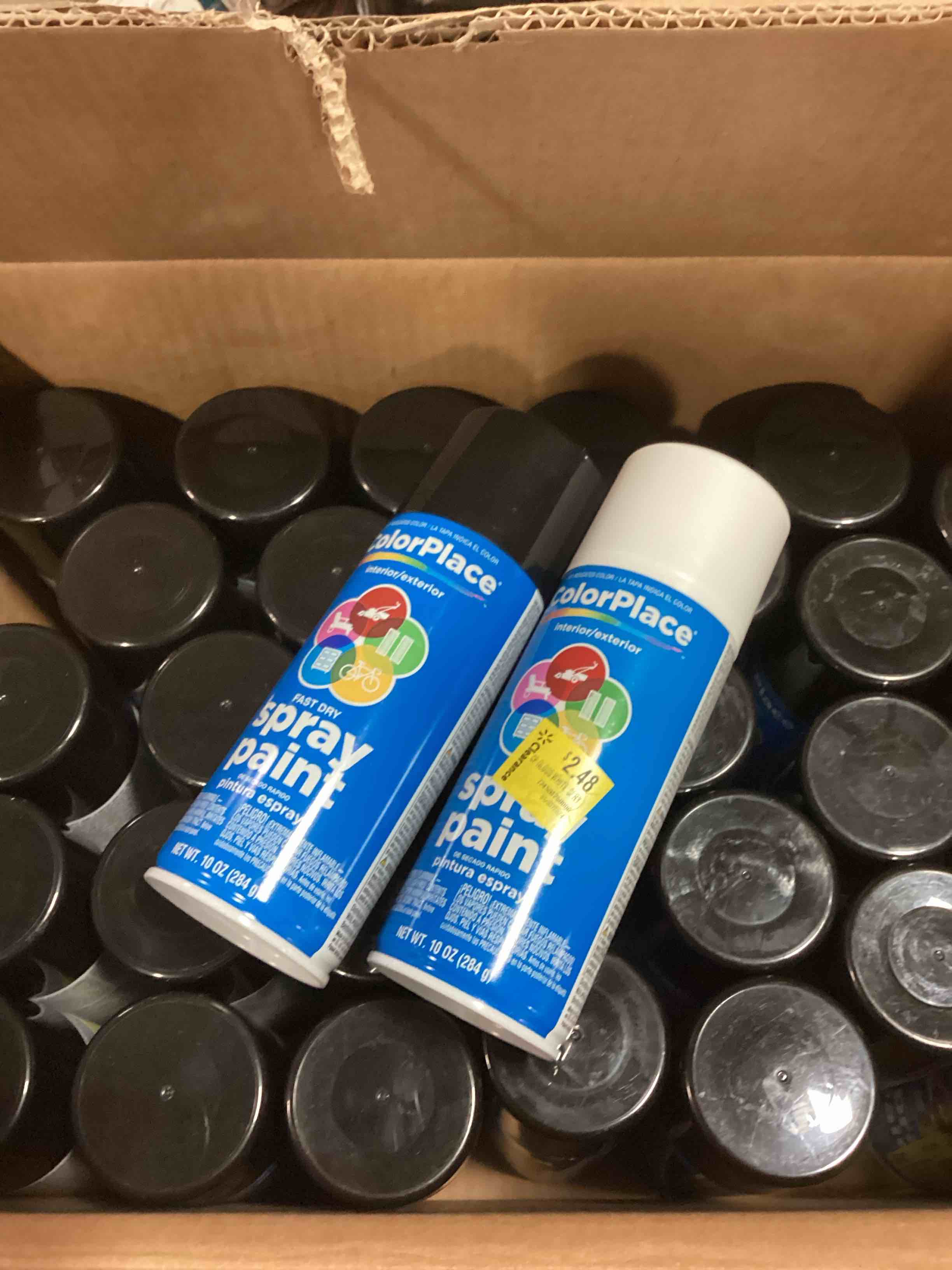 Assortment of spray Paint, different types,colors (full box)