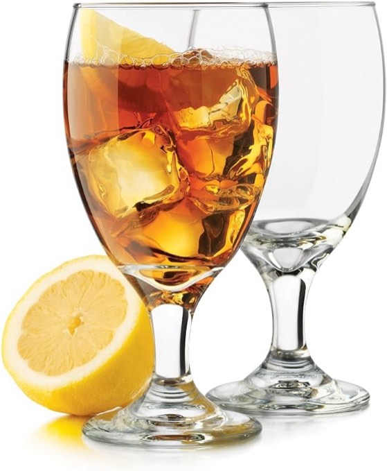 Libbey 16 Ounce Occasions Classic Goblet Glass, Clear, 4-Piece
