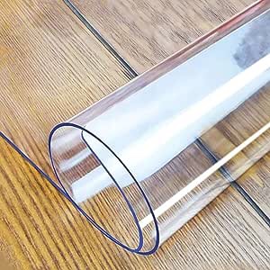 Warmstar Clear Table Cover Protector 24 x 48 Inch, 2mm Thick Plastic Table Cover Rectangle,PVC Clear Table Protector,Desk Protector Mat for Kitchen, Dresser, Writing Desk?Dining Room Table