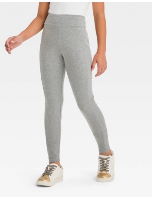 Girls' Leggings with Side Pocket - art class™ Heather Gray L