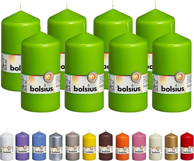 Bolsius Green Pillar Candle