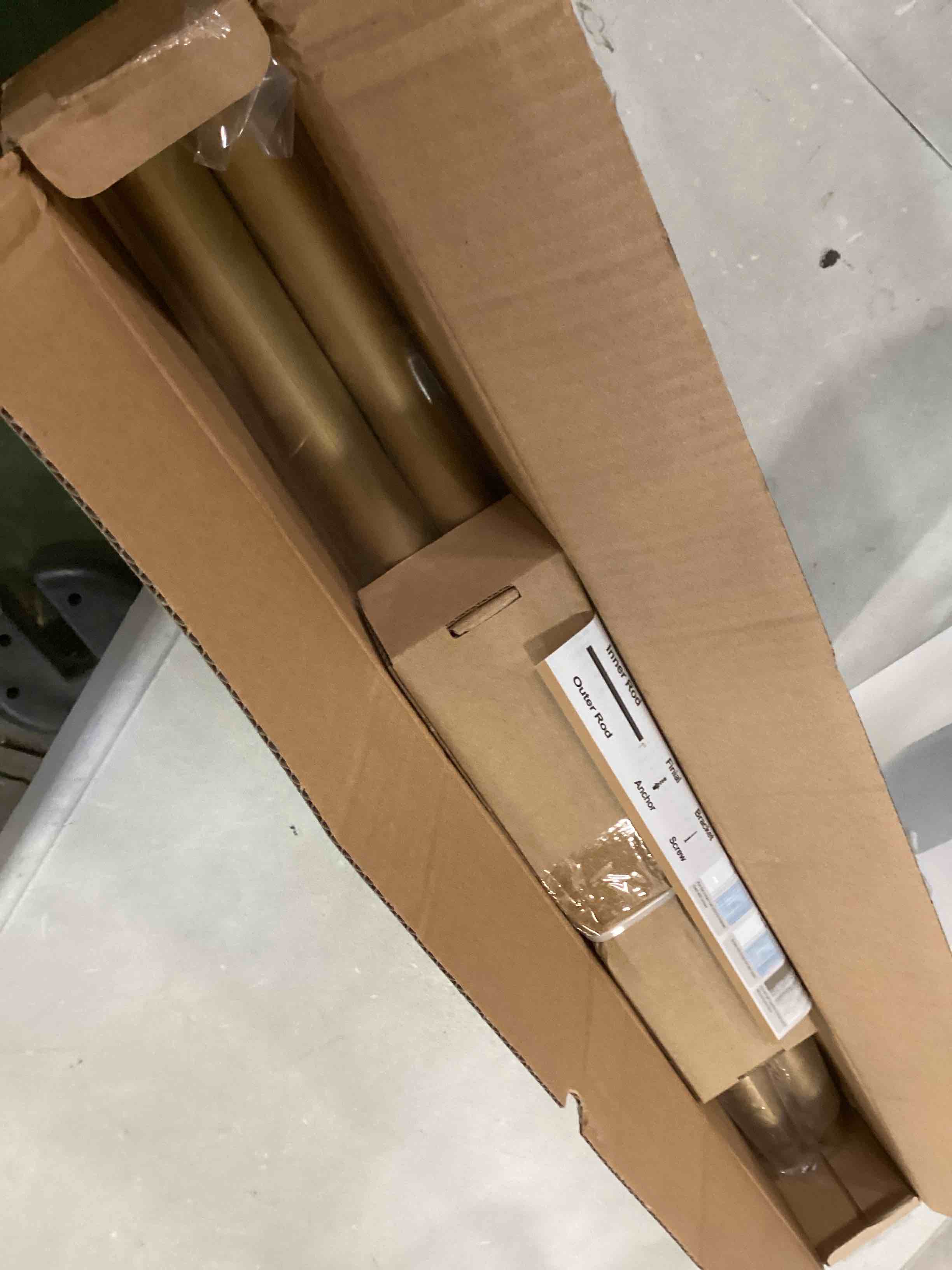 Gold Curtain Rods for Windows 28 to 48 Inch(2.34Ft)2 Pack,1 Inch