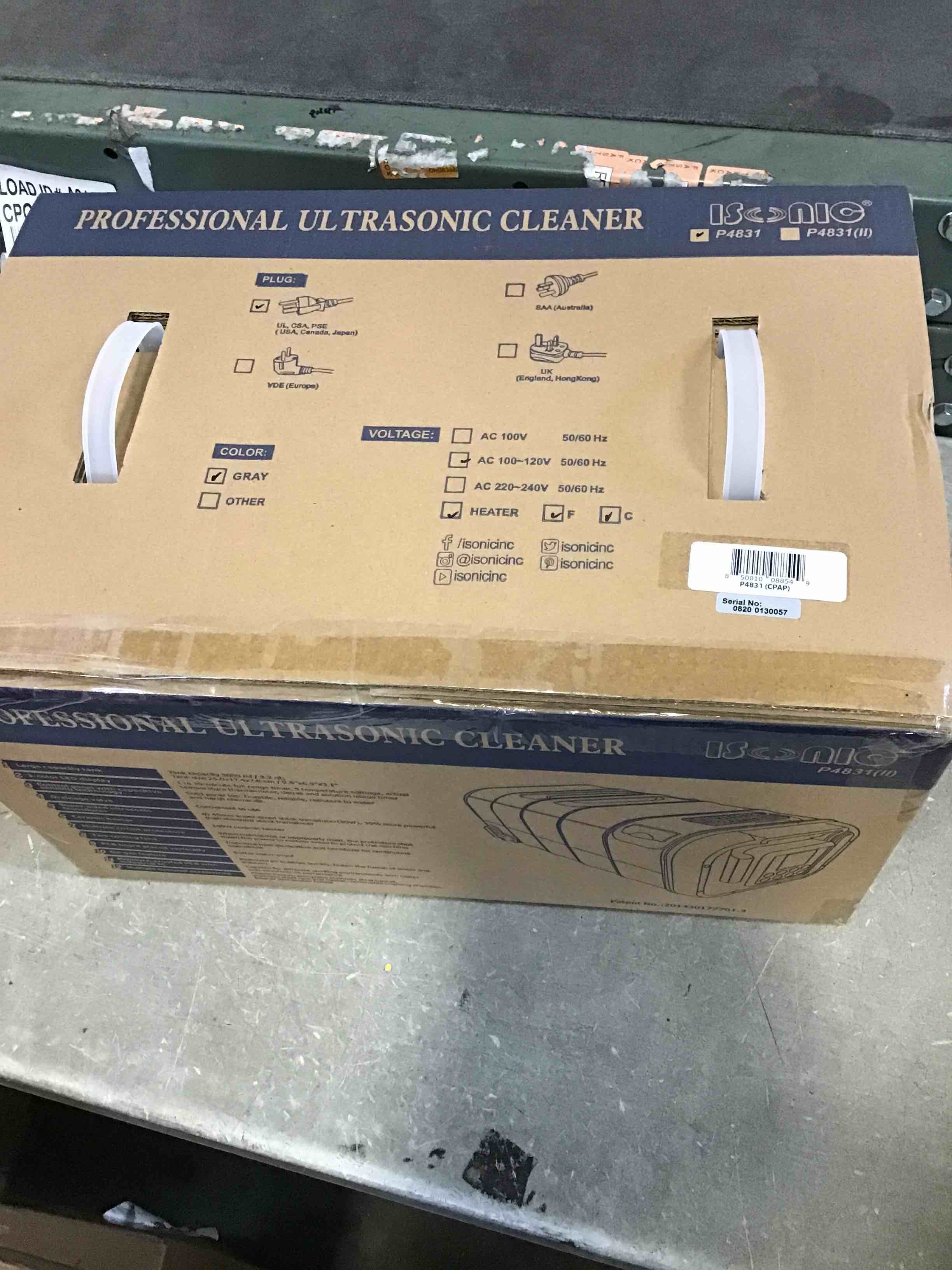 iSonic Ultrasonic Cleaner P4831 Plus WB (Medium Size), 3.2Qt/3L, 110V