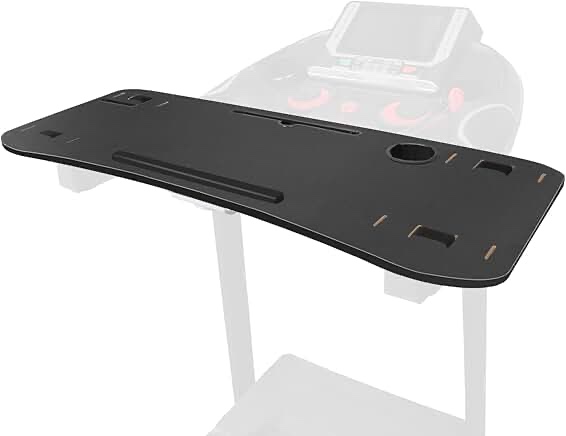 KELIXU Treadmill Desk Attachment, Universal Walking?áLaptop Holder Desk 39" L x 15" W ?áErgonomic Platform Workstation?áfor?áTreadmill with Cup Holder, Laptop/Tablet Stand, Black