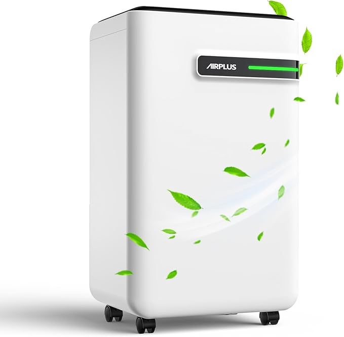 AIRPLUS Dehumidifier for Basement - 4,200 Sq. Ft. 65 Pints, Multifunctional Dehumidifier with Drain Hose & Auto Shut-Off Function, Powerful Dehumidifiers for Home