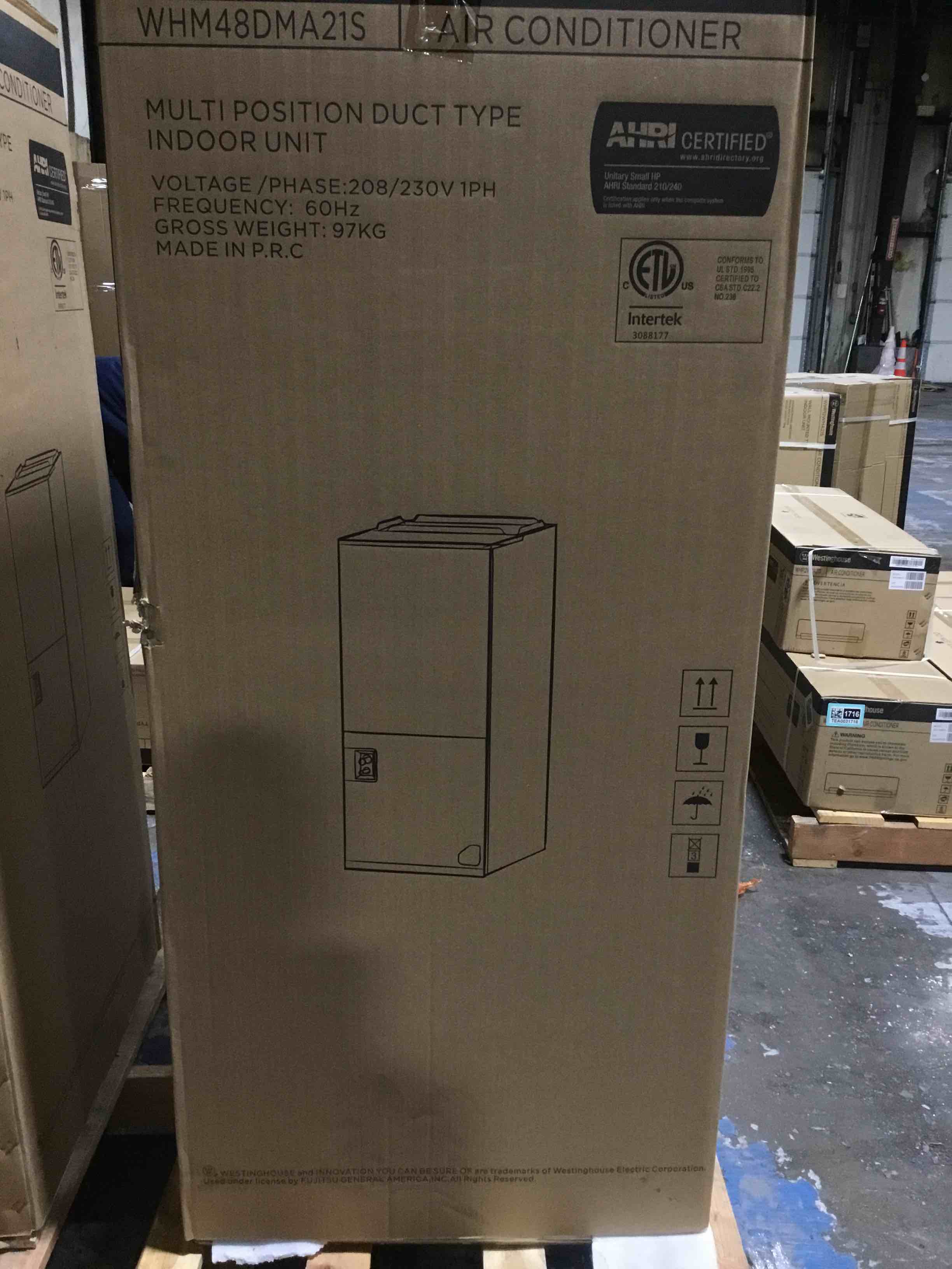 Westinghouse Multi Position Duct Type Indoor Unit