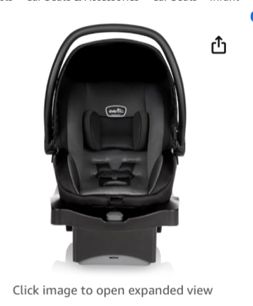 Evenflo LiteMax 35 Infant Car Seat (Knoxville Gray), Lightweight, Extended Use, Belt Lock-Off, Ergonomic Handle