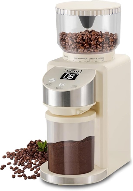 Gevi Burr Coffee Grinder, Adjustable Burr Mill with 35 Precise Grind Settings, Electric Coffee Grinder for Espresso/Drip/Percolator/French Press/American/Turkish Coffee Makers, 120V/200W, Black